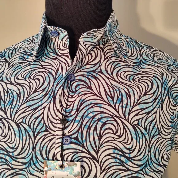 ROBERT GRAHAM GLEESON MEN'S SHORT SLEEVE CASUAL DRESS SHIRT - SIZE SMALL - Picture 4 of 7